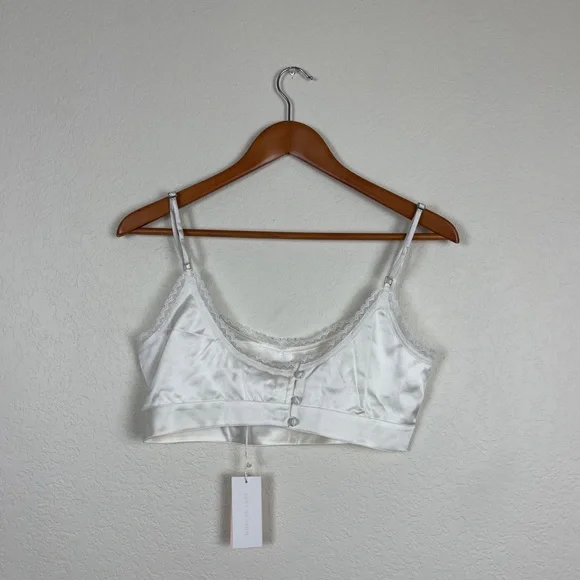 NWT Morgan Lane Noelle Bra Top in Chalk - Picture 8 of 8